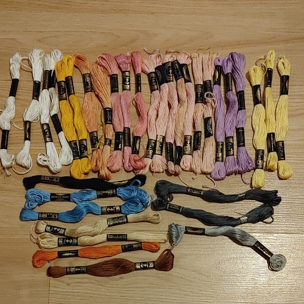 ✅$10 Add On -Anchor Embroidery Floss Collection Various Colours 34 (8m Each)